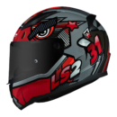 Capacete LS2 FF353 Rapid Khan Grey Red