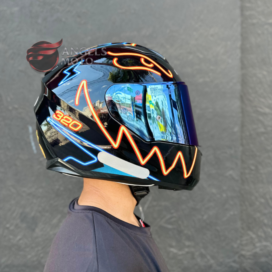 Capacete LS2 FF320 Stream Neon Blue Fluo Orange