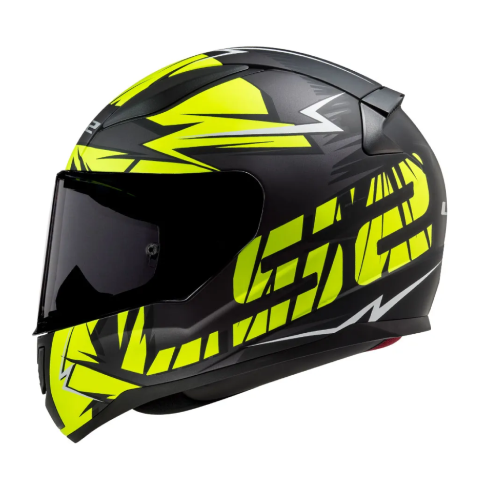 Capacete LS2 FF353 Rapid Cromo Matte Black Hi Vis Yelllow