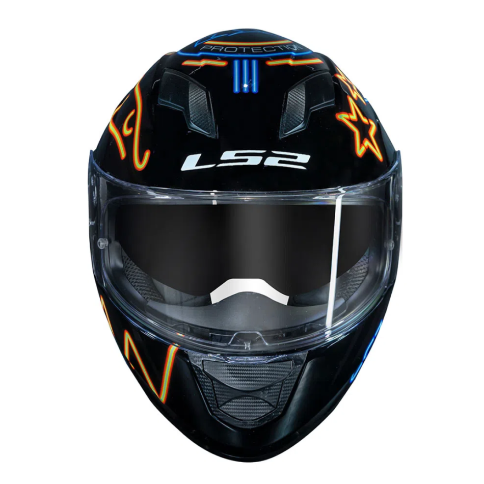 Capacete LS2 FF320 Stream Neon Blue Fluo Orange