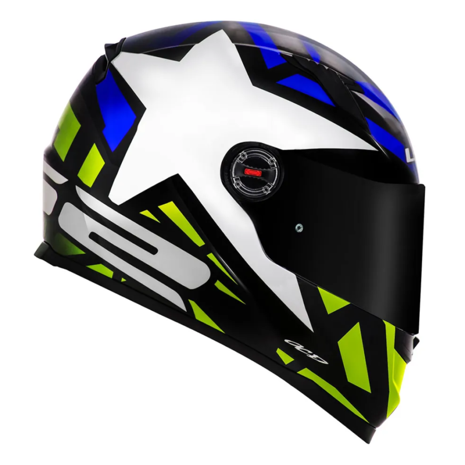 Capacete LS2 FF358 Starwar Blue Flo Yellow