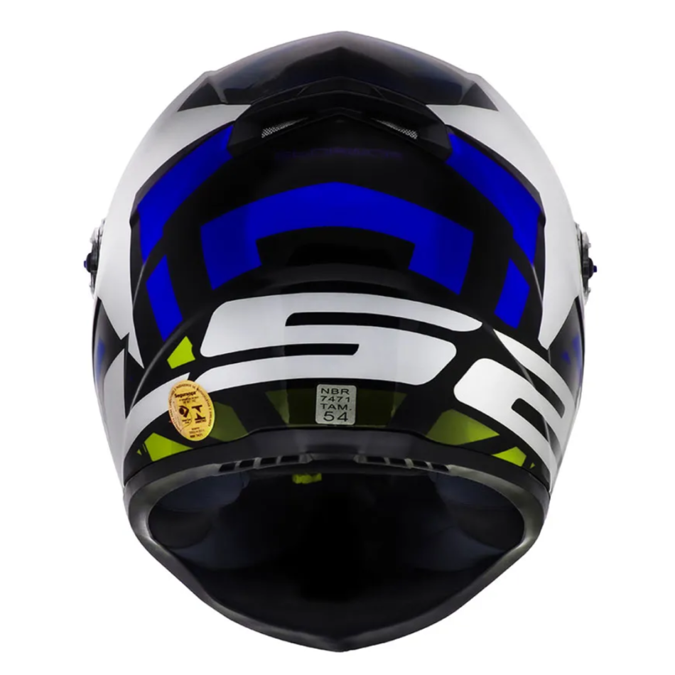 Capacete LS2 FF358 Starwar Blue Flo Yellow