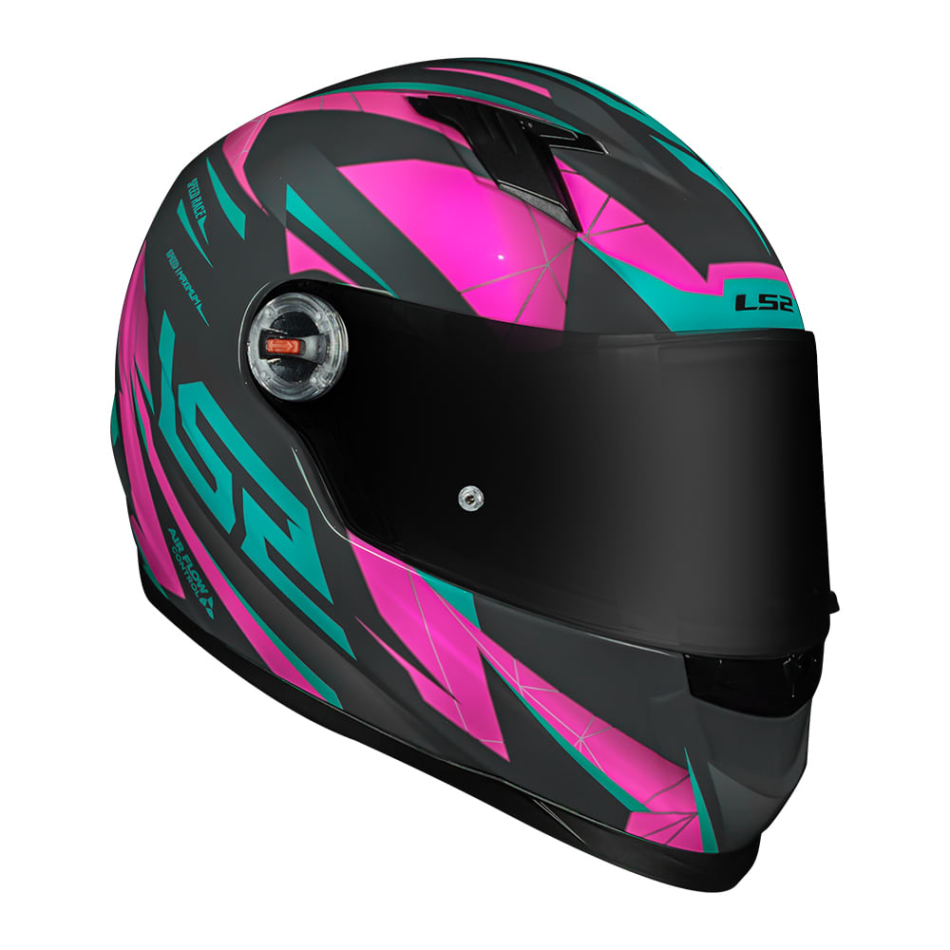 Capacete LS2 FF358 Draze Grey Green Pink