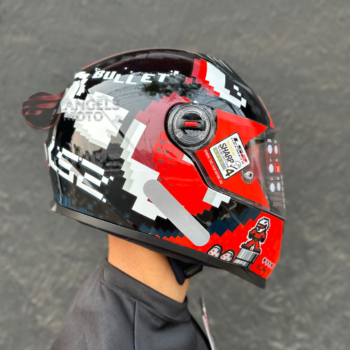 Capacete LS2 FF358 Bullet Black Red