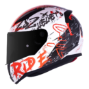 Capacete LS2 FF353 Rapid Naughty White Red