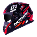 Capacete Norisk FF302 Tokyo Black Red White