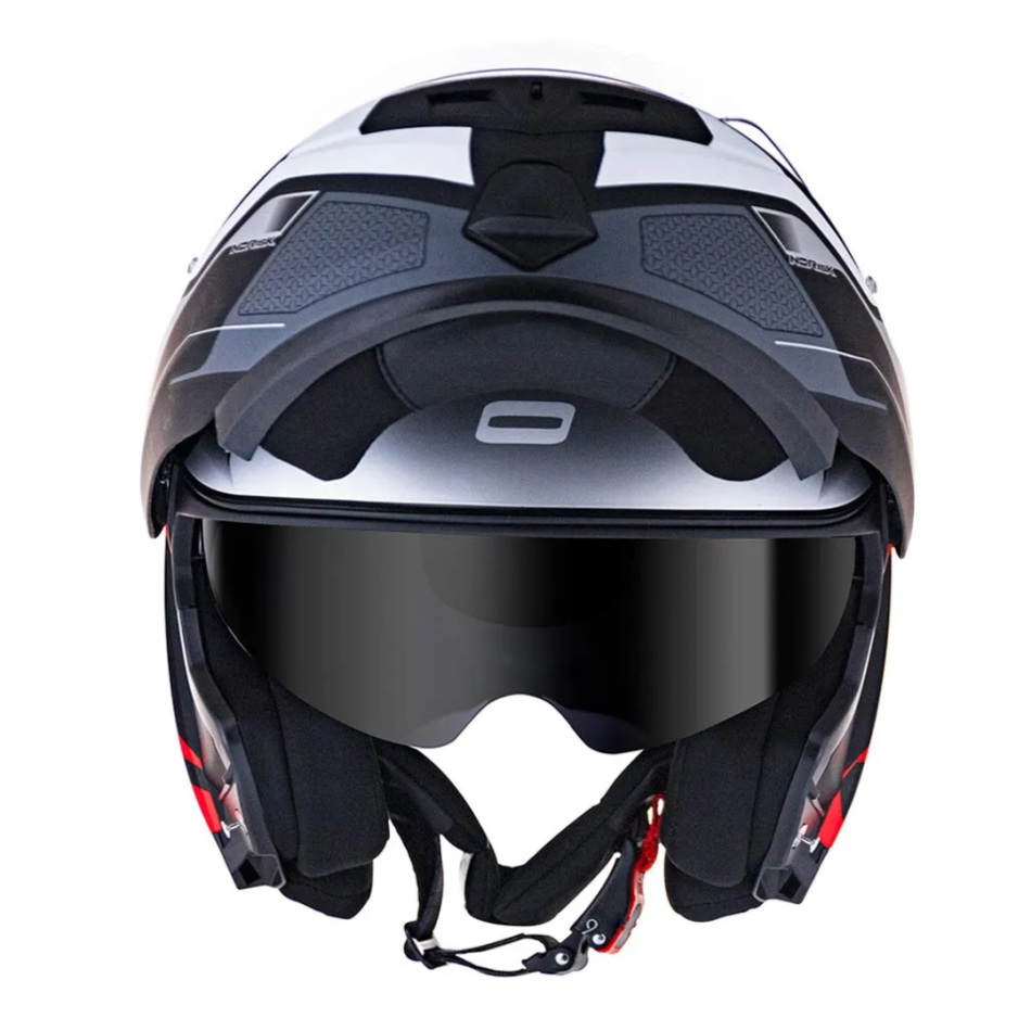 Capacete Norisk FF345 Route Speedmax Matt Black Red Silver