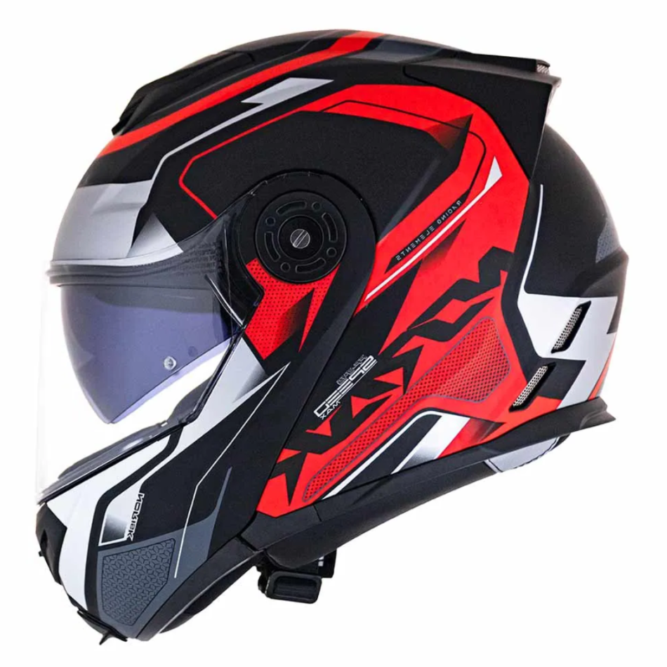 Capacete Norisk FF345 Route Speedmax Matt Black Red Silver