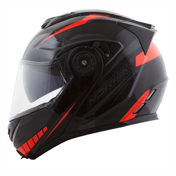 Capacete Norisk FF345 Route Speedmax Matt Black Red Silver