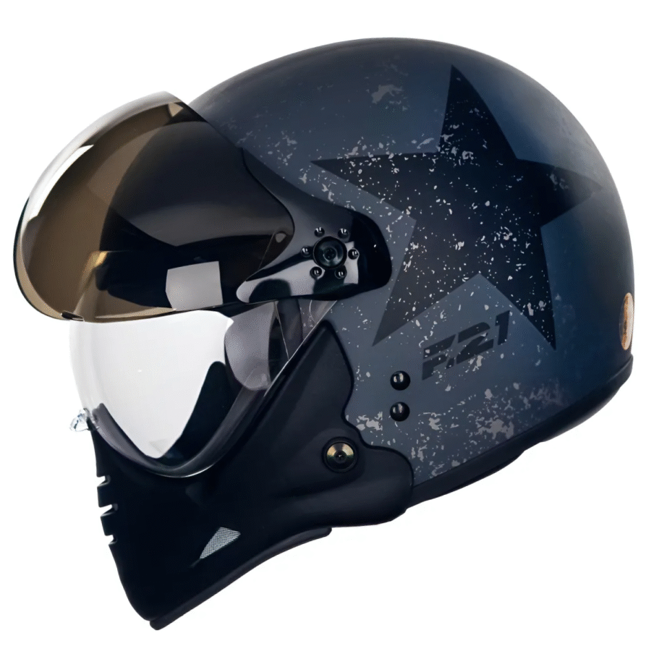 Capacete Peels F21 Old Tank Preto Chumbo Fosco Preto