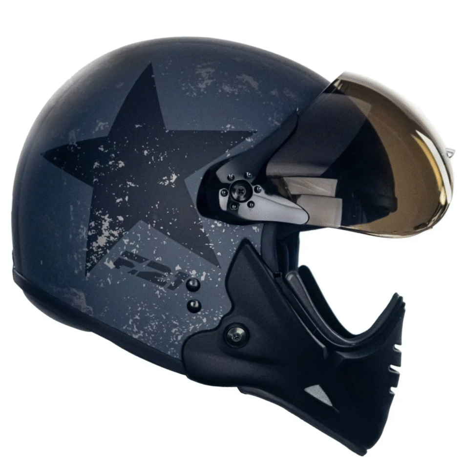 Capacete Peels F21 Old Tank Preto Chumbo Fosco Preto