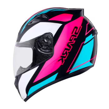 Capacete EBF New Spark Mixed Blue Preto Rosa