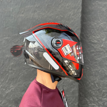 Capacete LS2 FF358 S Striker Titanio Red