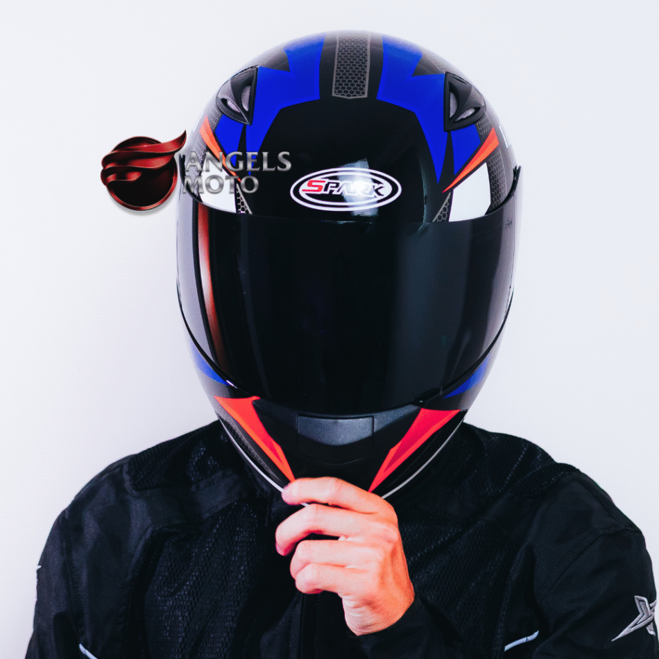 Capacete Ebf New Spark Flash Preto Azul