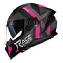 Capacete Race Tech Volt Abstrak Matte Black Pink