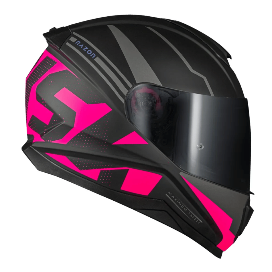 Capacete Norisk Fab FF802 Razor Full Matte Black Pink