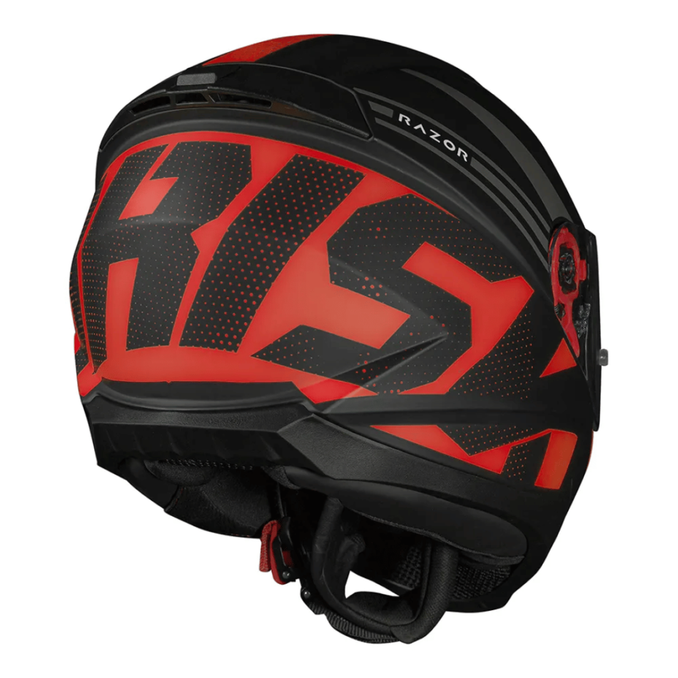 Capacete Norisk Fab FF802 Razor Full Matte Black Red