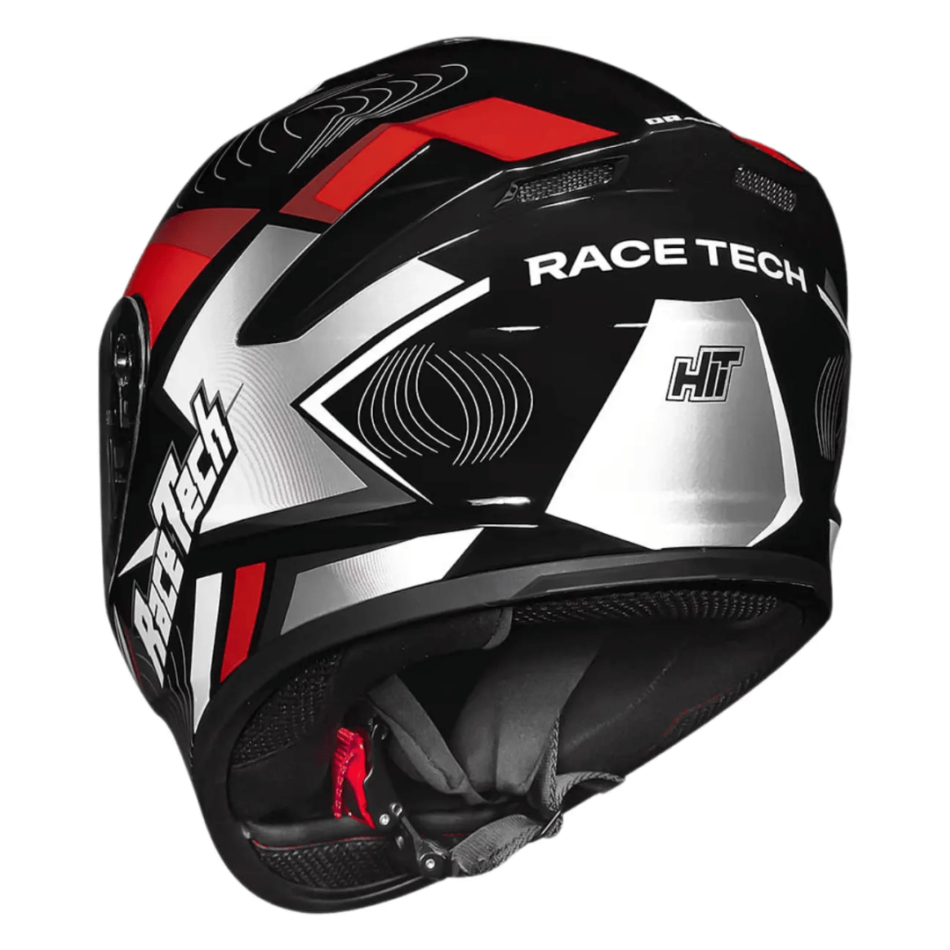 Capacete Race Tech Hit Draw Black Silver