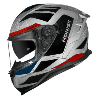 Capacete Norisk Strada II Evoque Silver Red Blue