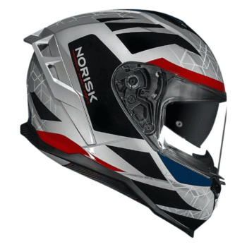 Capacete Norisk Strada II Evoque Silver Red Blue