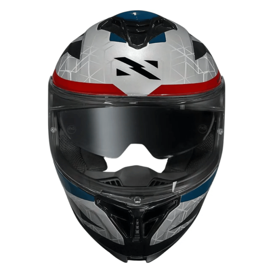 Capacete Norisk Strada II Evoque Silver Red Blue