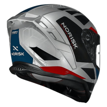 Capacete Norisk Strada II Evoque Silver Red Blue