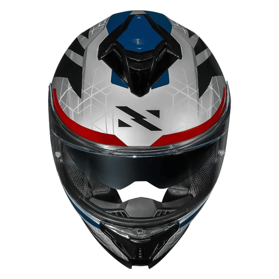 Capacete Norisk Strada II Evoque Silver Red Blue