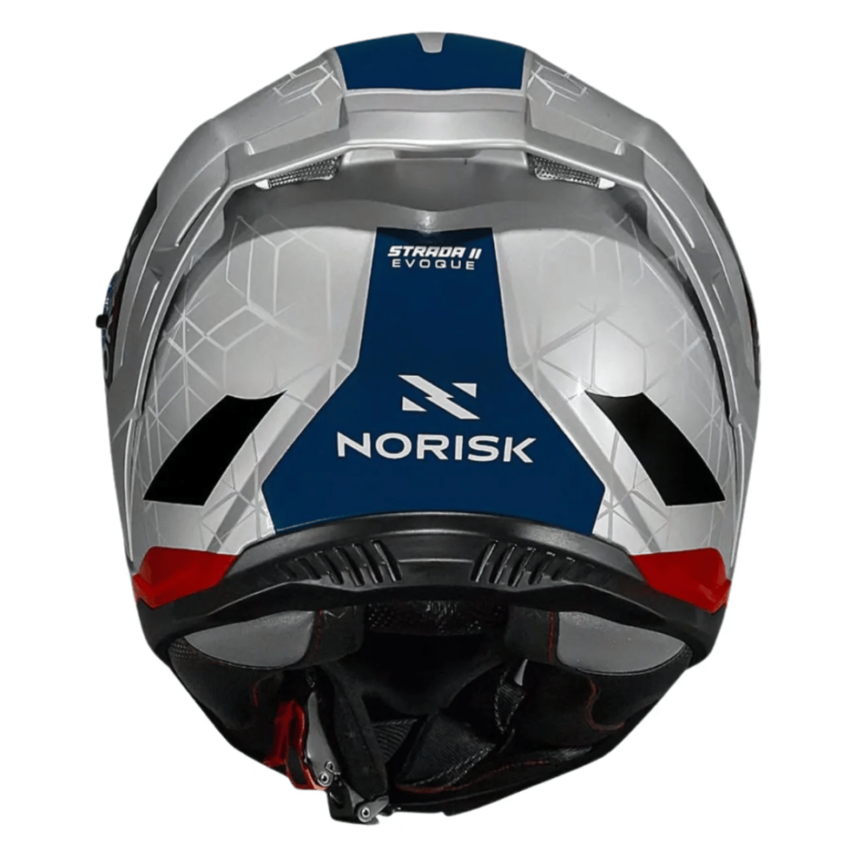 Capacete Norisk Strada II Evoque Silver Red Blue