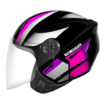 Capacete Ebf Spark Jet Square Preto Rosa