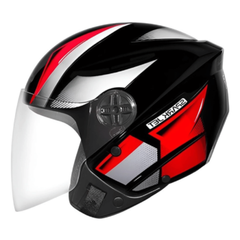 Capacete Ebf Spark Jet Square Preto Vermelho