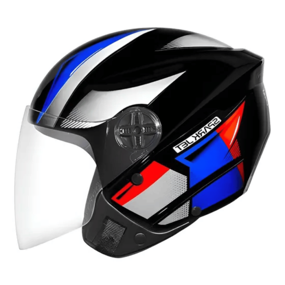 Capacete Ebf Spark Jet Square Preto Azul