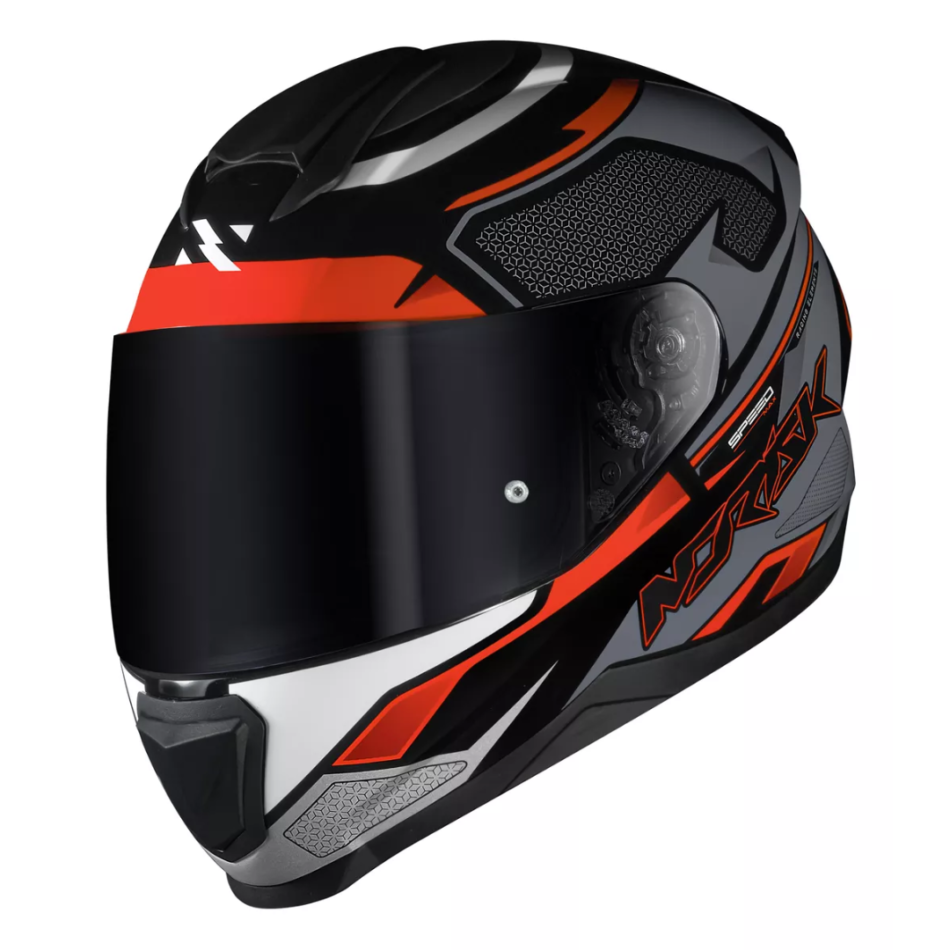 Capacete Norisk Fab FF802 Razor Speedmax Black Gray Orange