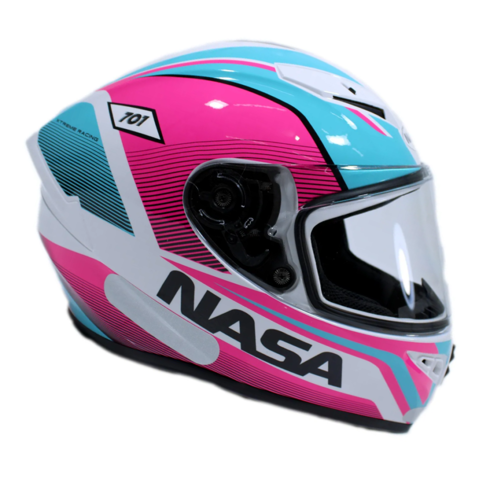 Capacete Nasa NS701 Evolution Rosa Azul