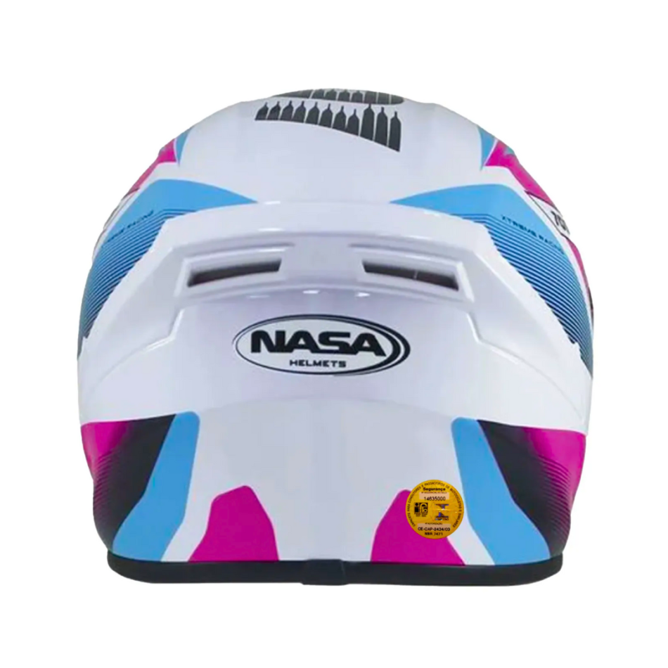 Capacete Nasa NS701 Evolution Rosa Azul