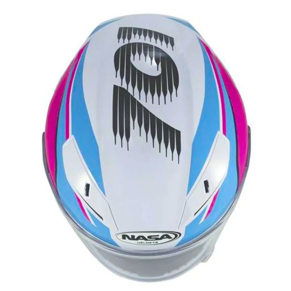 Capacete Nasa NS701 Evolution Rosa Azul