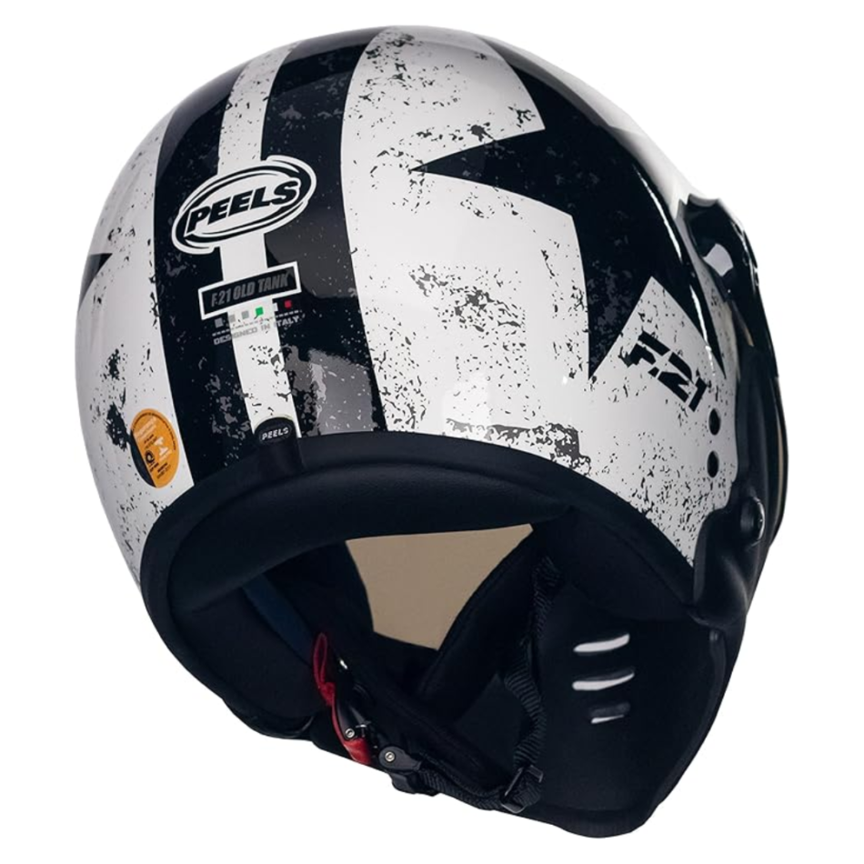 Capacete Peels F21 Old Tank Branco Preto