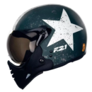 Capacete Peels F21 Old Tank Verde Militar Fosco Branco