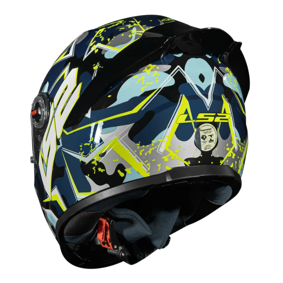Capacete LS2 FF358 S Camo Blue Yellow