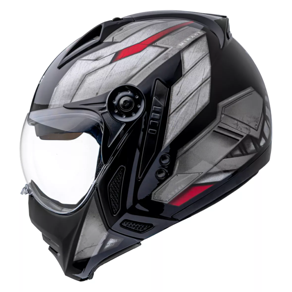 Capacete Peels Mirage Steel Preto Vermelho