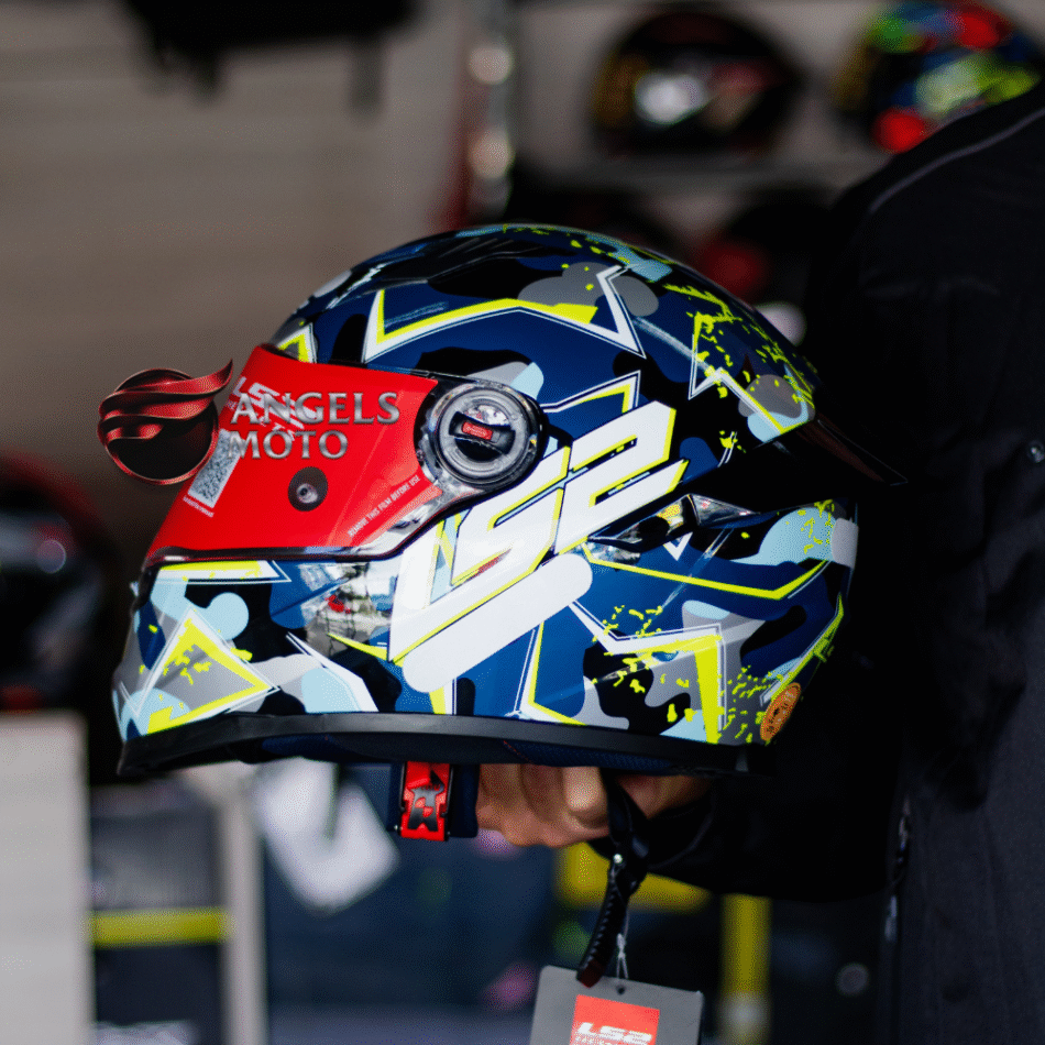 Capacete LS2 FF358 S Camo Blue Yellow