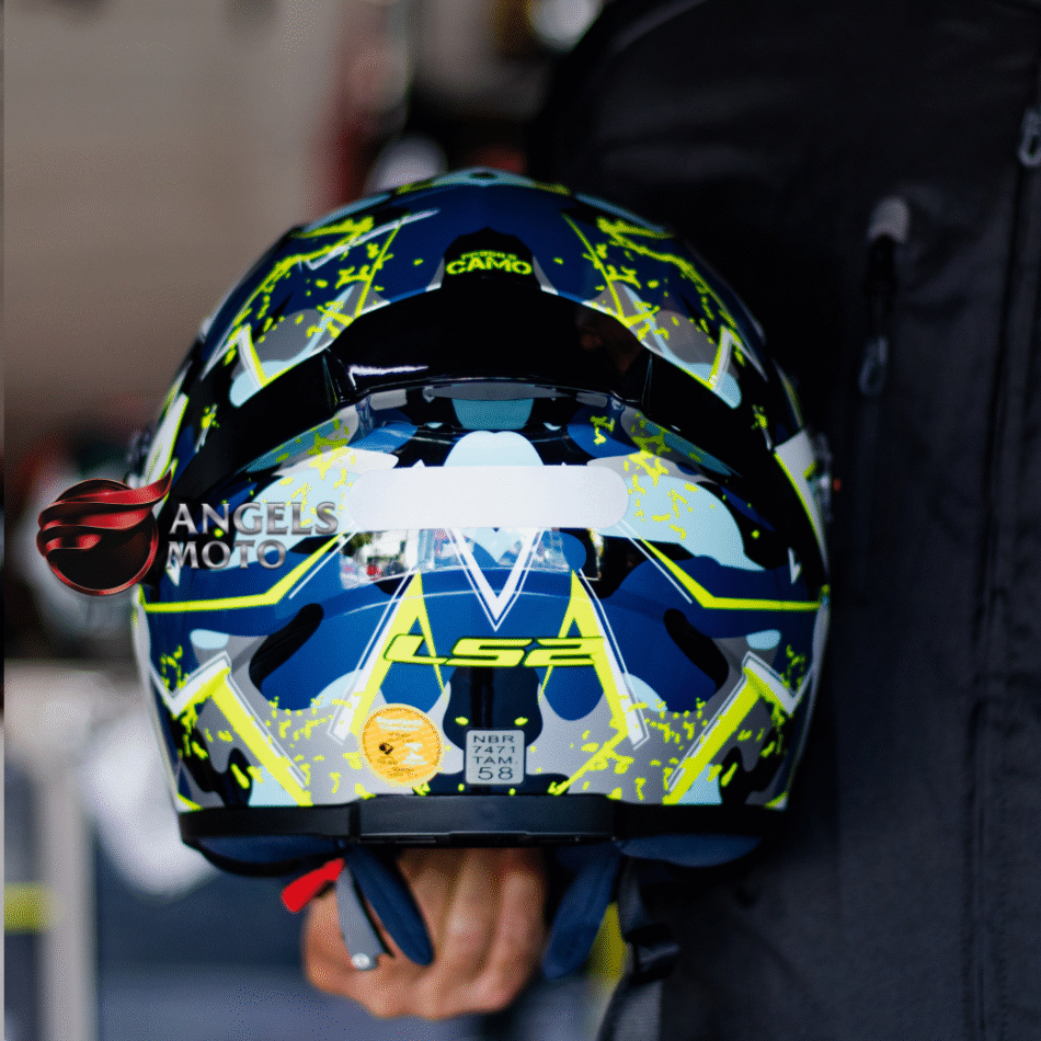 Capacete LS2 FF358 S Camo Blue Yellow
