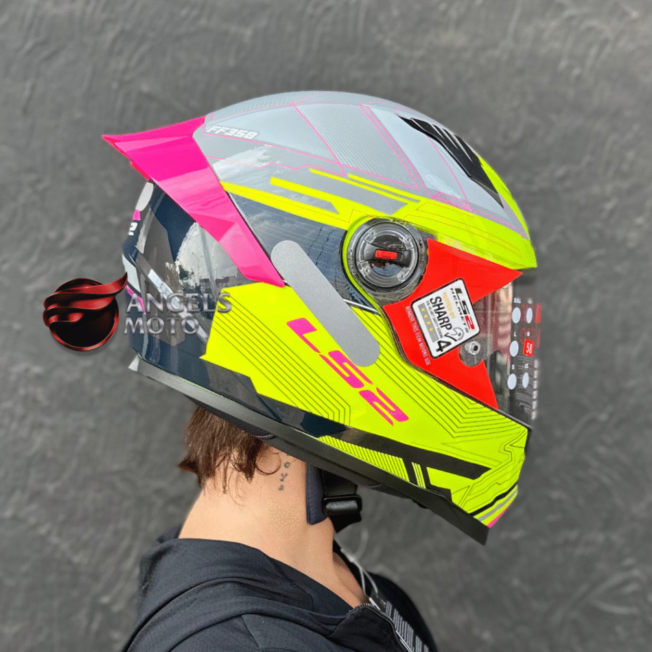 Capacete LS2 FF358 S Digital Black Yellow