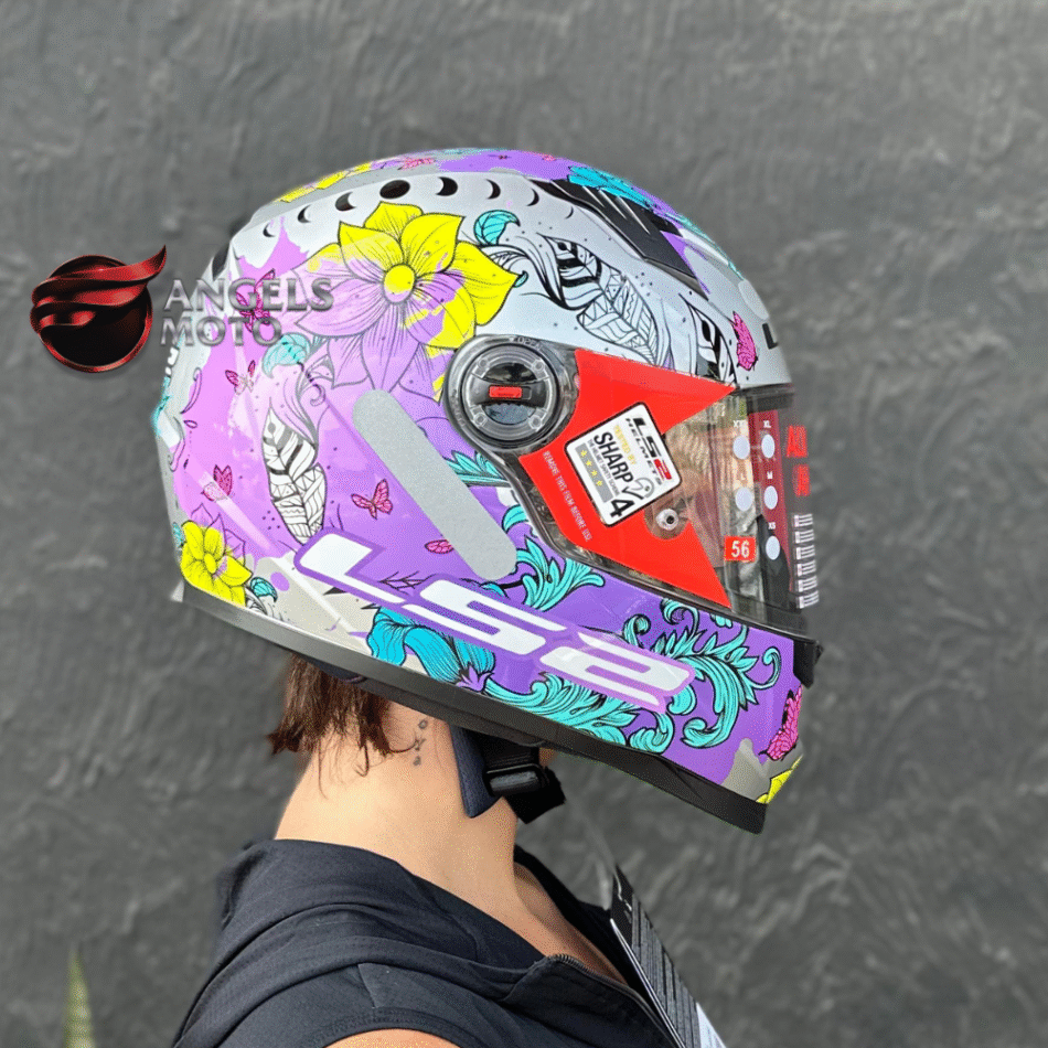 Capacete LS2 FF358 Dreamcatcher Prata Amarelo