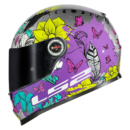 Capacete LS2 FF358 Dreamcatcher Prata Amarelo