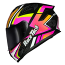 Capacete Race Tech Hit Draw Black Pink