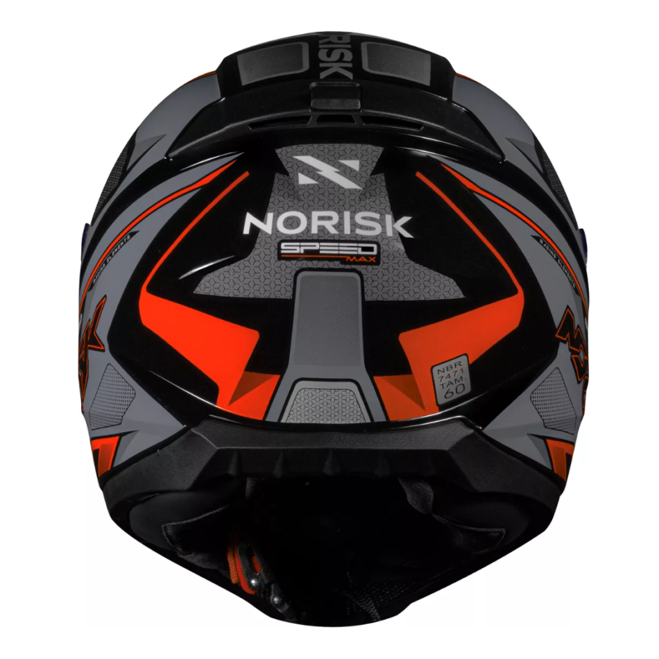 Capacete Norisk Fab FF802 Razor Speedmax Black Gray Orange