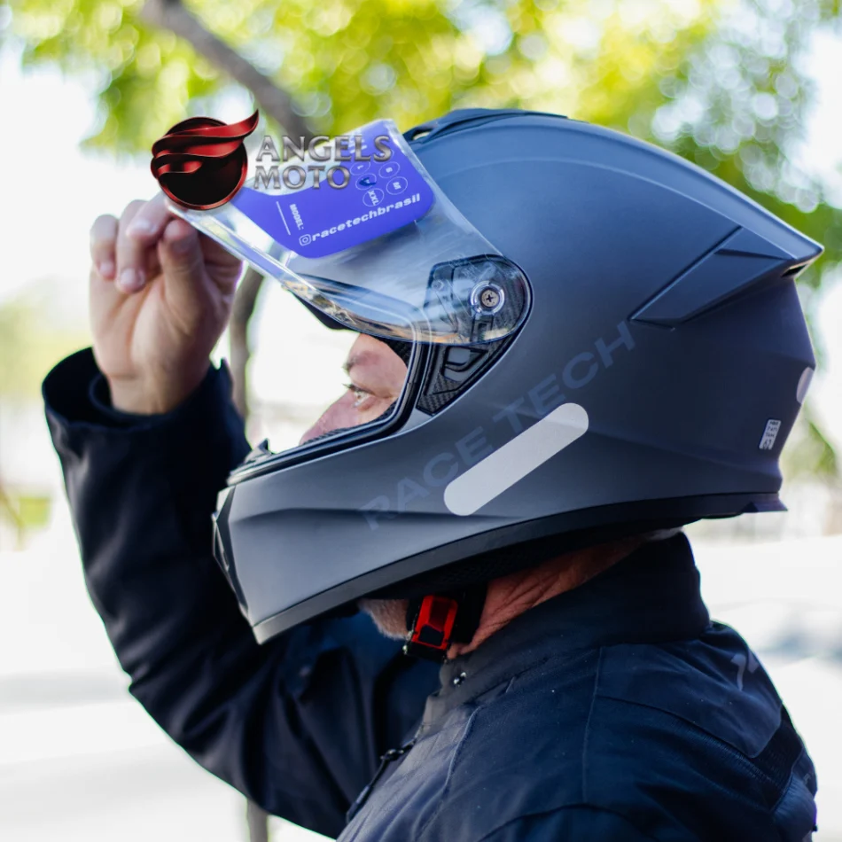 Capacete Race Tech Hit Monocolor Matte Titanium