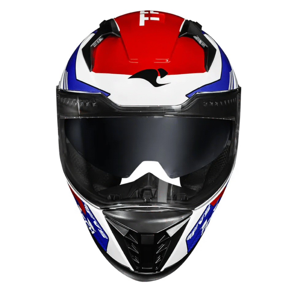 Capacete Race Tech Volt Track White Blue