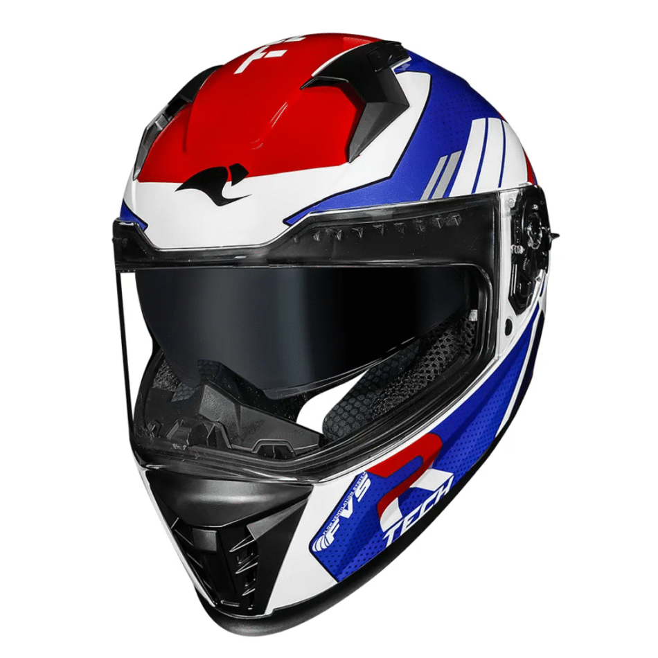 Capacete Race Tech Volt Track White Blue