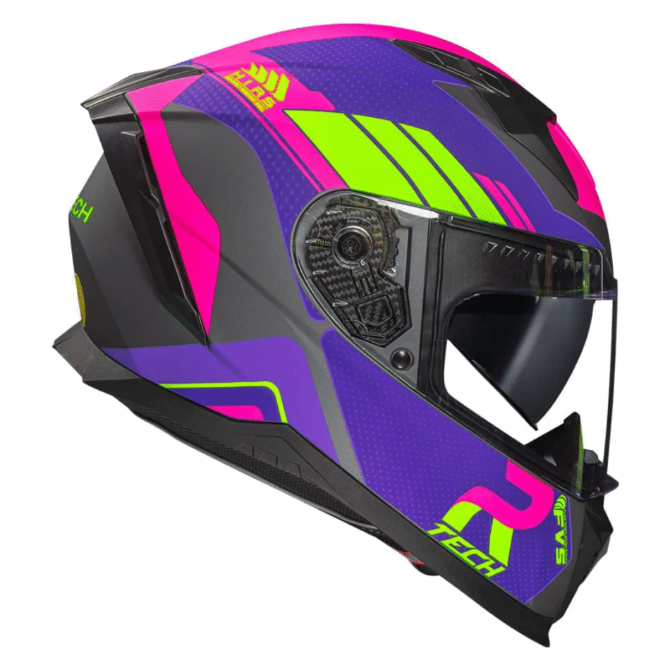 Capacete Race Tech Volt Track Matte Titanium Purple